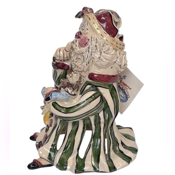 Santa Blue Sky Clayworks Christmas Light Up Figurine Red/White/Green NWT - Picture 5 of 10